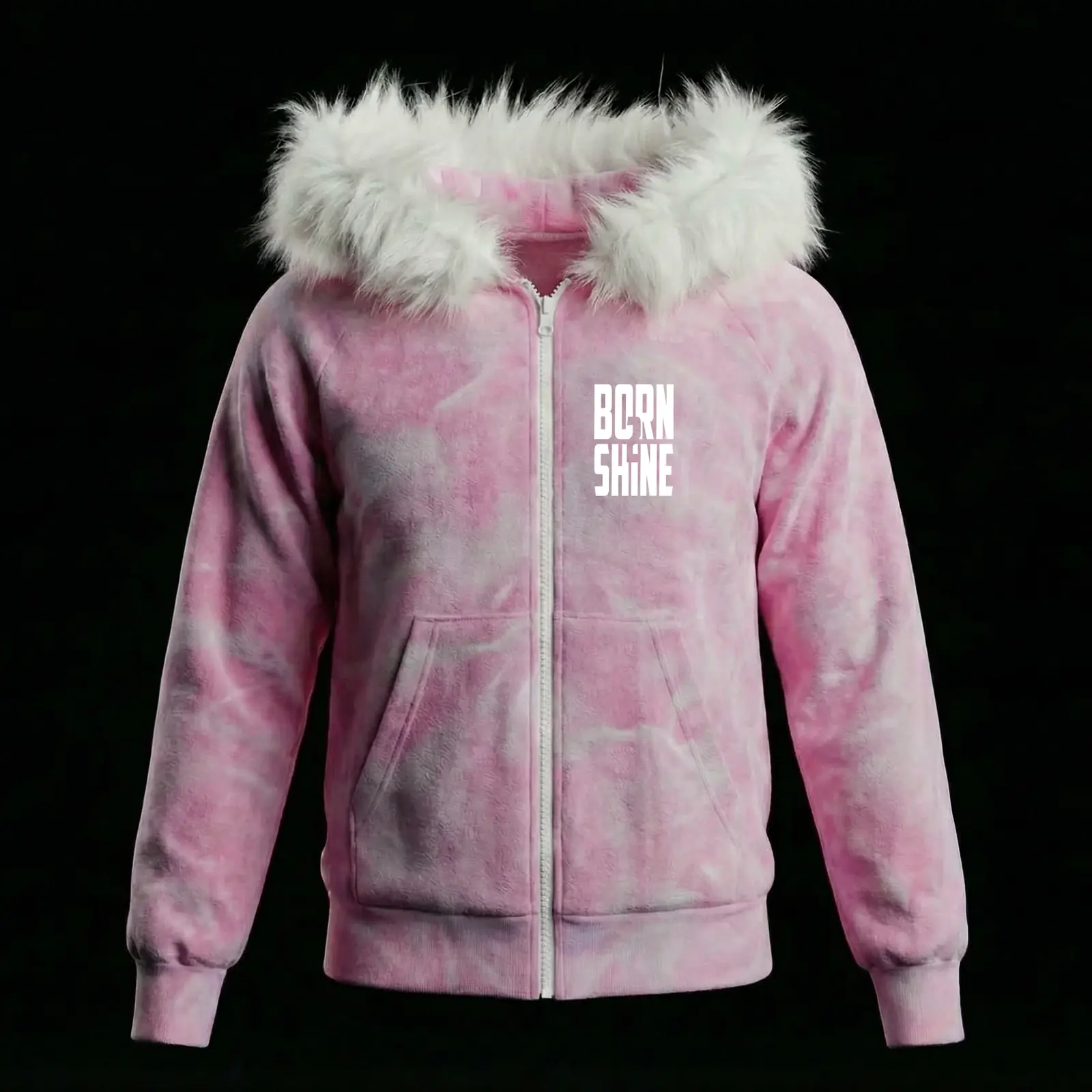 B2S FUR HOODIE V2 - SEA WASHED PINK