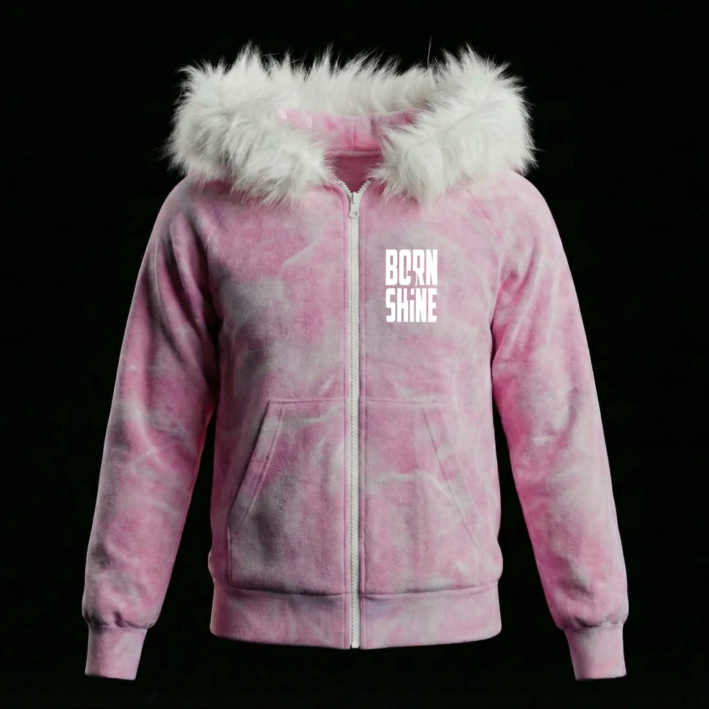 B2S FUR HOODIE V2 - SEA WASHED PINK
