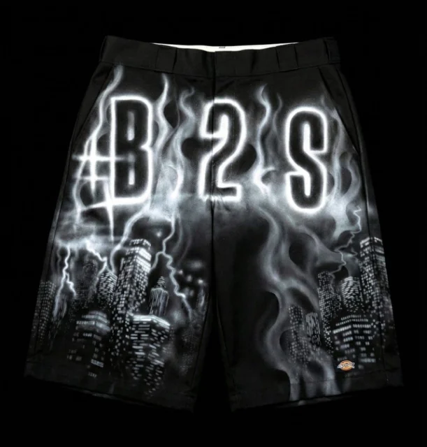 B2S X COPYRIGHT WORK SHORTS AIRBRUSHED