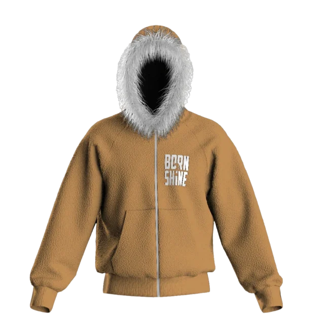 FUR HOODIE - COOKIES